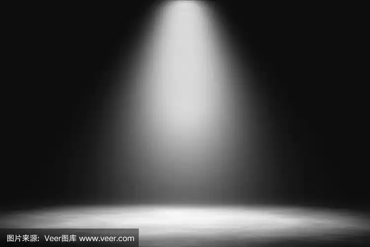 白色聚光灯下的舞台娱乐背景.