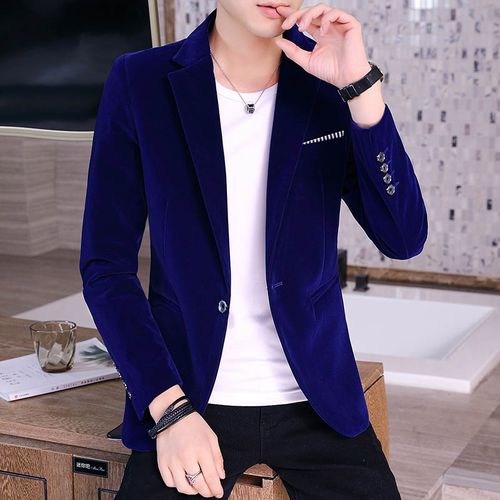 小西装男士秋季新款韩版修身西服外套青年时尚男装灯芯绒休闲衣服