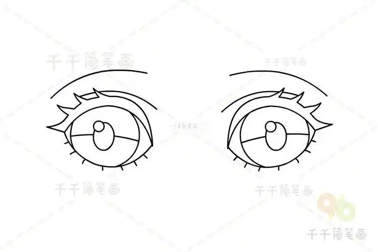 一只眼睛的简笔画图片儿童简笔画150 种人物眼睛简笔画让你炯炯有神简