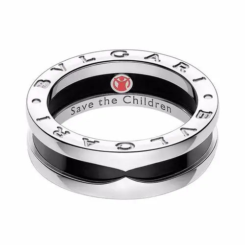 【正品联保】bvlgari/宝格丽戒子 黑色慈善款戒指小红人925银黑陶瓷