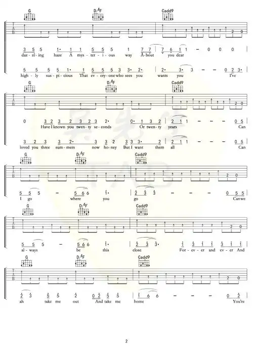 lover吉他谱-taylor swift-g调弹唱谱