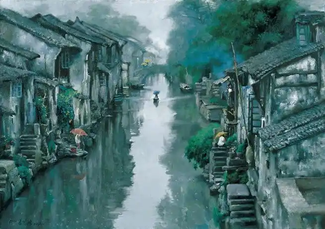 风景旧曾谙——潘洪海先生江南水乡油画