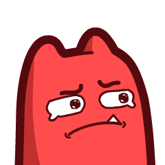 【魔鬼猫表情-哭】#半身 动态 含泪 委屈 ip 动漫 魔性 zombiescat