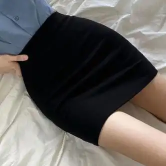 短裙黑色包臀女夏季高腰性感紧身显高气质一步裙短款显瘦半身黑色m