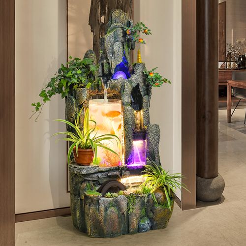 大型家居客厅阳台室内流水喷泉落地摆件风水摆件