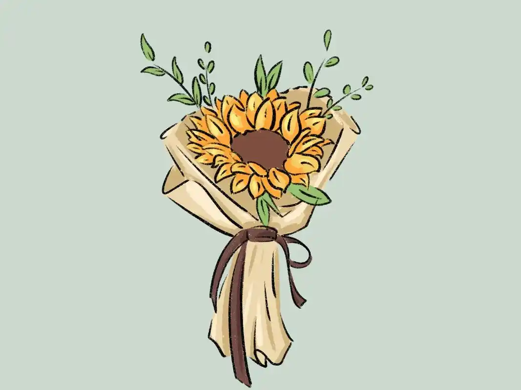 可爱简笔画【含教程】听说:每个喜欢向日葵的女孩,心里都有一个 - 抖