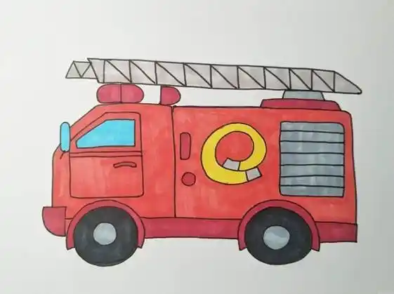 简笔画消防车 简笔画消防车图片