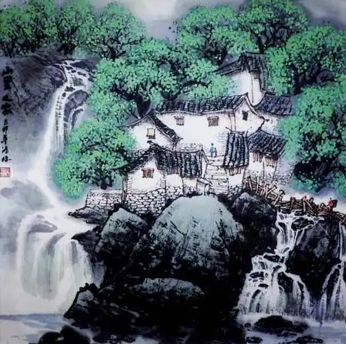 小桥流水人家-于鸿林-淘宝-名人字画-书画服务中心,书画销售中心,书画