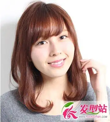 胖圆脸女生适合的中长发发型图片修颜减龄打造气质范