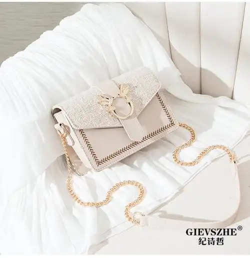 纪诗哲轻奢品牌单肩包女新款奢侈品女士包包时尚斜挎小方包真皮女包