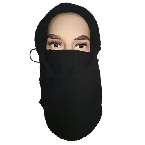 冬季户外抓绒蒙面头套cs帽子反恐面罩加厚双层防风保暖风雪帽.