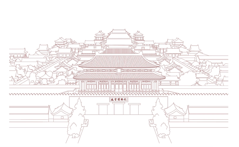 紫禁城中轴线|插画|商业插画|视觉张张 - 原创作品 - 站酷 (zcool)