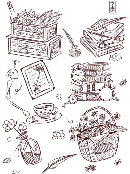 今日份线稿练习～——工具:电脑 手绘板软件:ps#插画  #线稿  #速写