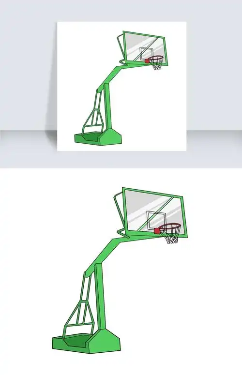 篮球框子卡通插画