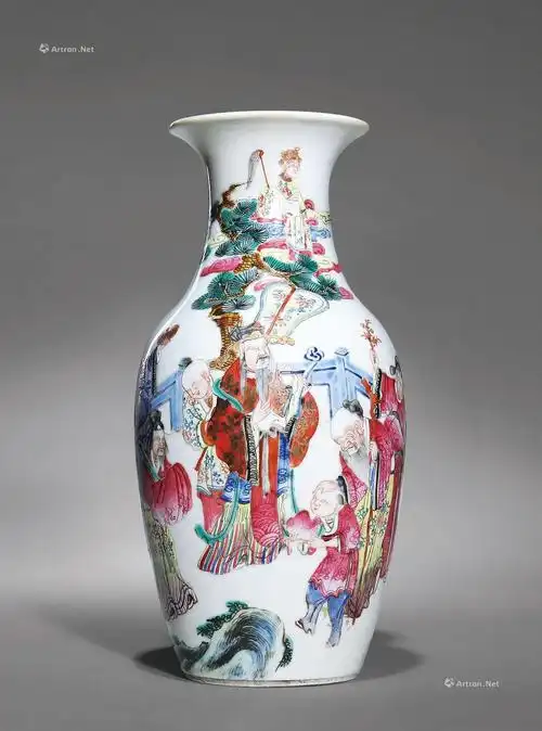 【清同治 粉彩福禄寿三星瓶】拍卖品_图片_价格_鉴赏_清代粉彩瓷器