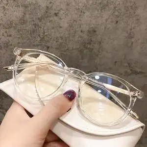防蓝光近视眼镜女小红书透明眼睛框架大脸显瘦可配有度数网红款男
