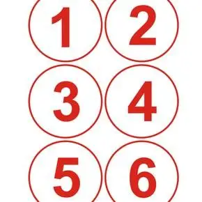 不干胶贴纸网吧/楼层/门牌号码贴数字贴纸顺序号码9cm直径1-60