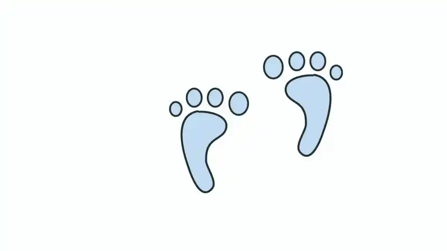 脚印简笔画