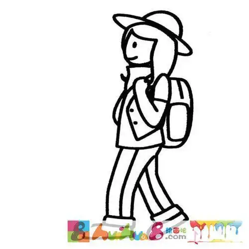 学生书包简笔画第5页女孩和猫背影怎么画女孩和猫背影简笔画步骤图背