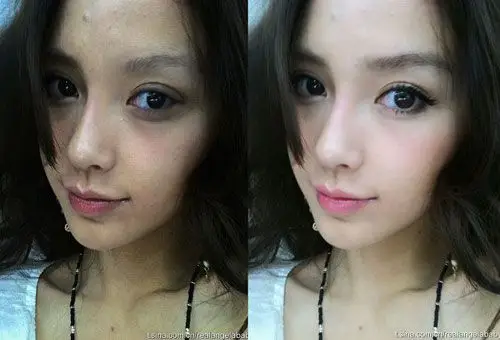 【图】杨颖卸妆后的样子照片曝光 黄晓明称没化妆很丑