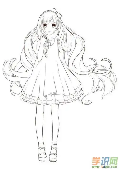 铅笔画美少女图片铅笔画美少女素材