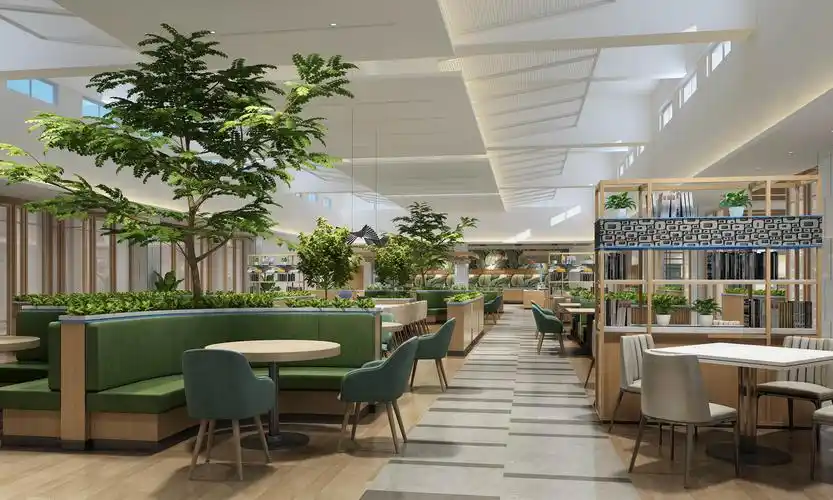 山水趣雅四季情真山鹰纸业员工餐厅设计