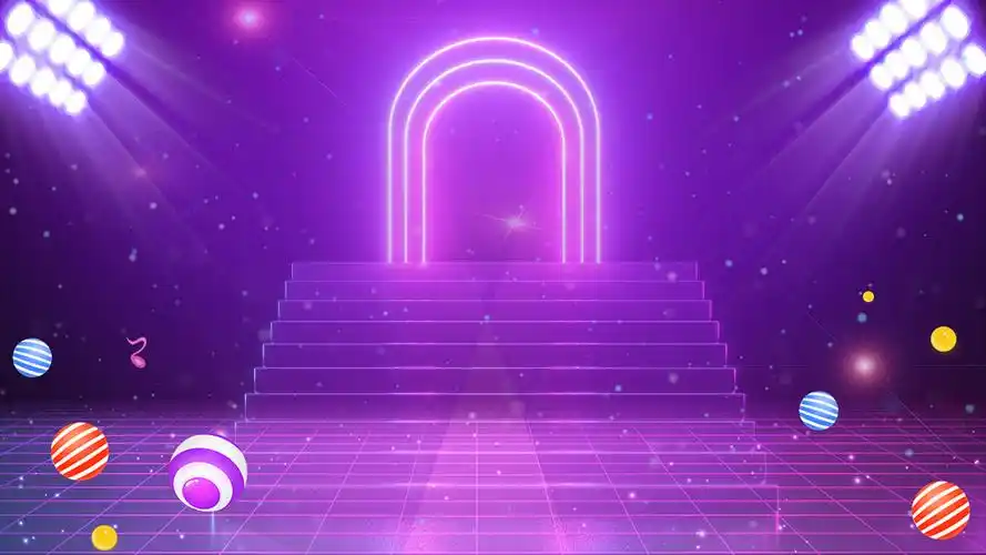 4k霓虹灯光光效舞台演出歌曲包装背景舞台灯光背景