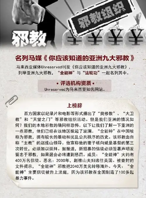 图解邪教榜单上的全能神