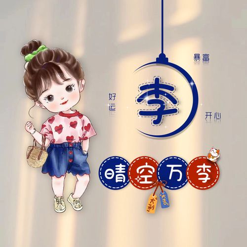 微信快手小红书抖音直播间同款姓氏谐音梗头像背景图制作定制设计