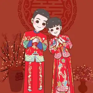 卡通人物漫画真人照转手绘动漫情侣结婚礼物tangxin1347感兴趣的