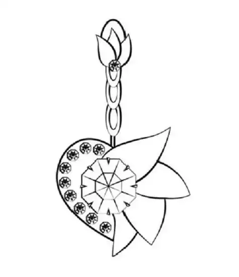 女的项链简笔画