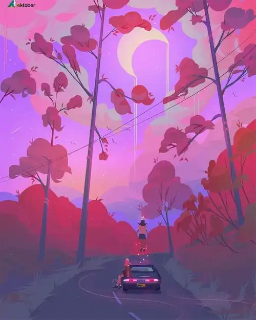 蓝紫色调11张梦幻景观插图