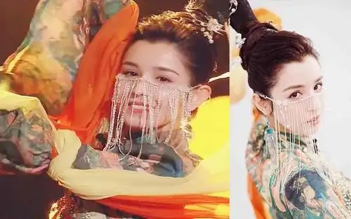 女明星敦煌飞天造型 新疆美女似是画中来