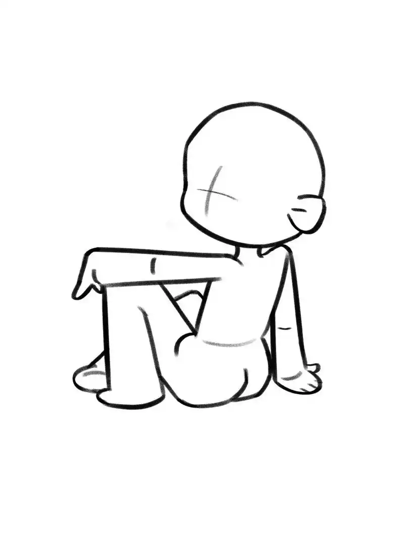 q版人物动态|3头身|坐姿 6个常用坐姿人体动态 我画的素材分享给大家