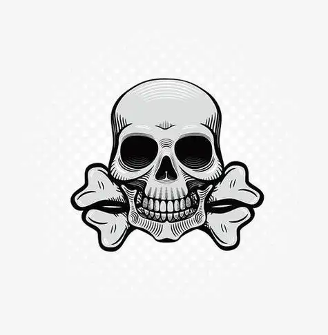 搞笑骷髅头动画片 - 蜡笔小新卡通头像!