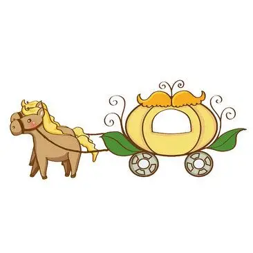 卡通可爱小马车