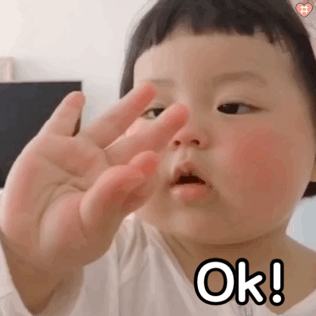 萌娃丸子妹表情包动图正常版本在上一条这个比ok的小肉手太可爱了吧