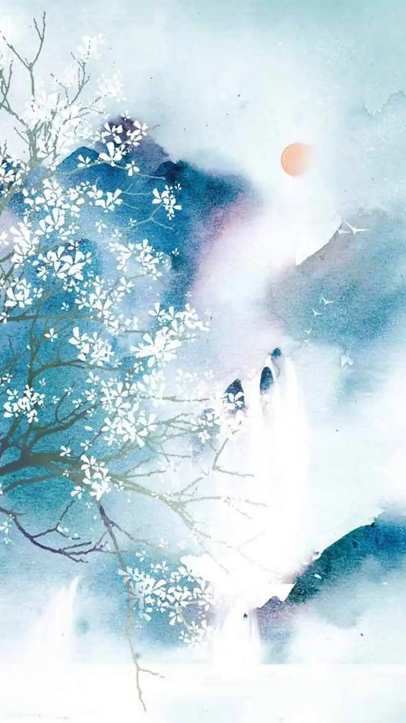 唯美古风插画,高清图片,手机锁屏桌面-壁纸族