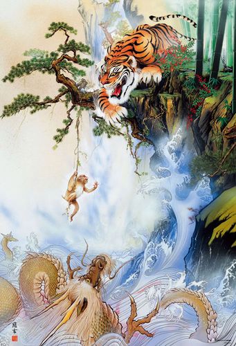 绝版现货日本beverly进口拼图大难龙虎绝处逢生1000片拼图