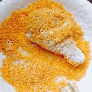 面包糠炸鸡腿的做法步骤 第7步