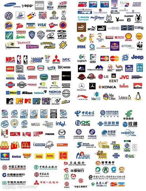 众多国内外品牌标志合集图片