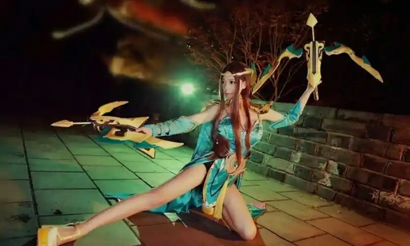 本期《王者荣耀》虞姬cos,大长腿,你们说腿玩年么