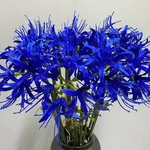 彼岸花仿真花曼珠沙华干花汉服昙花束古风装饰假拍摄道具手持蓝色