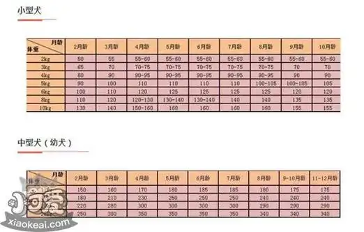 喂食量一般根据体型,体重,年龄的不同而有所区分.