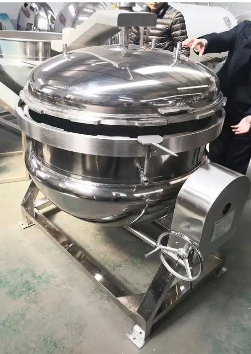 商用压力式牛肉夹层锅 五香花生蚕豆高压焖煮锅 粽子蒸煮设备