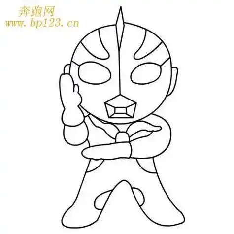 简单奥特曼简笔画 宝宝学画画 蒙纸学画 涂色填色本 幼儿启蒙绘画q