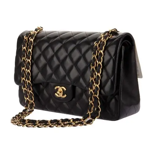 chanel(香奈儿)女士黑色皮质单肩包