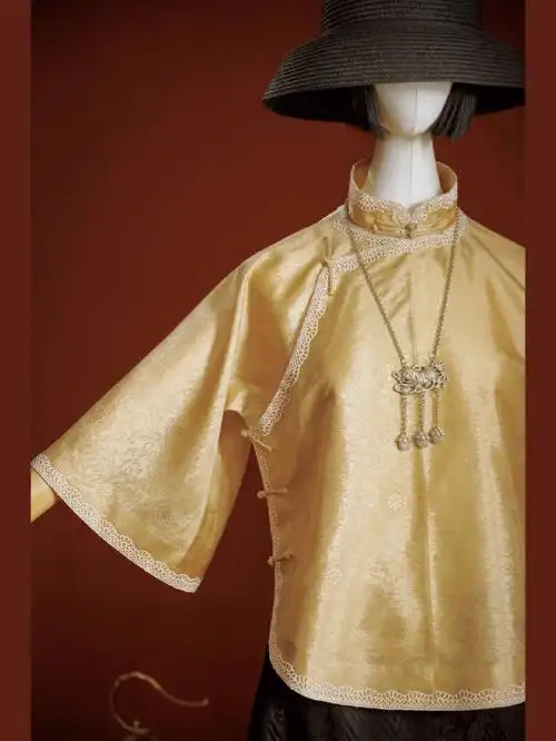 民国新装真丝花罗倒大袖短袄