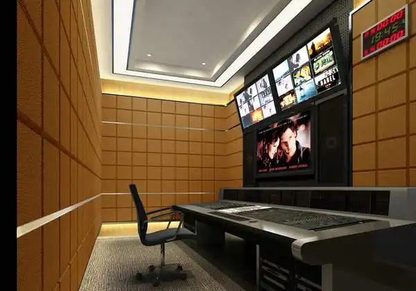 4款小面积配音室装修效果图 游戏配音工作室内部布置设计方案图