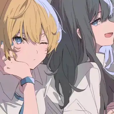 二人日系动漫可爱好看的闺蜜头像 ins风日系稀有的姐妹头像图片